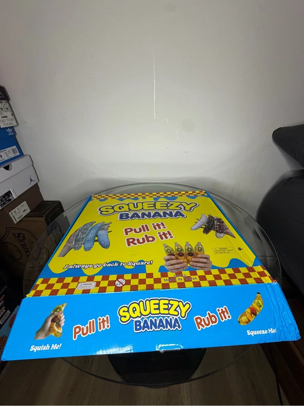 (Viral) Banana Squishy Display Case includes 12 (Bundle of 12)